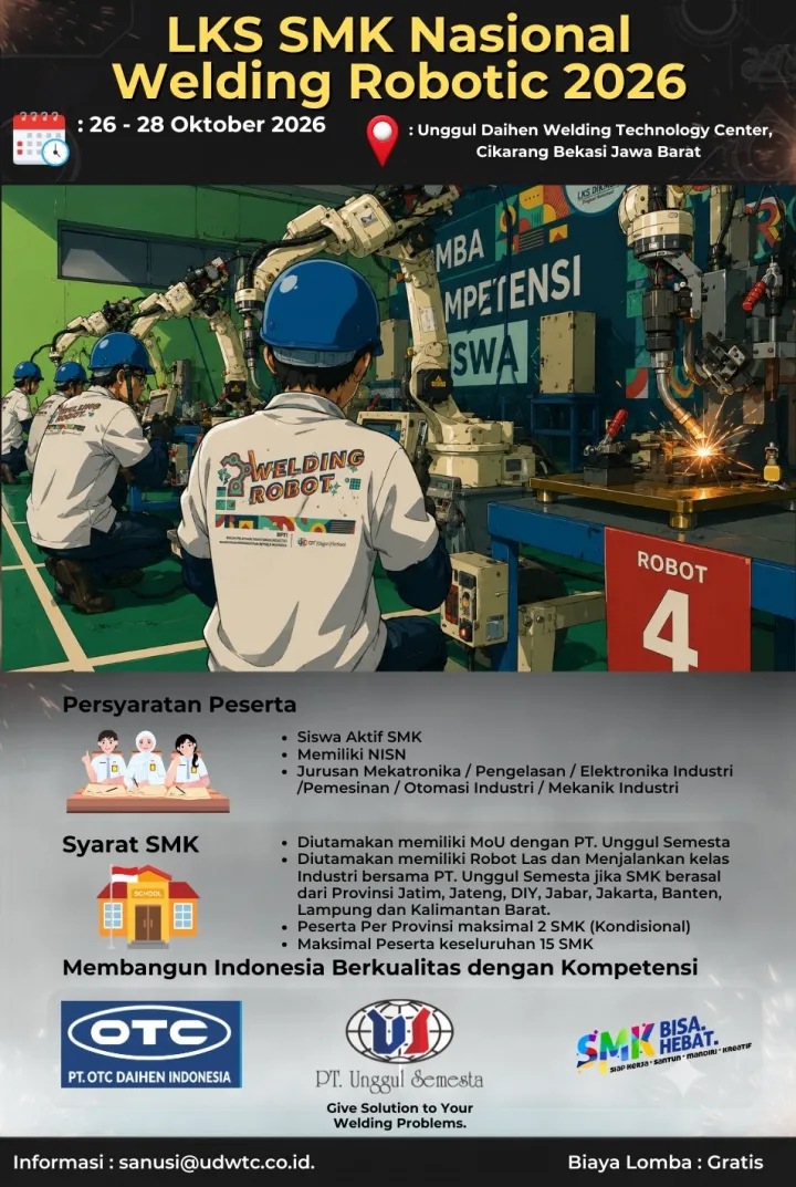 Lomba Kompetensi Siswa SMK Tahun 2026 Robotic Welding